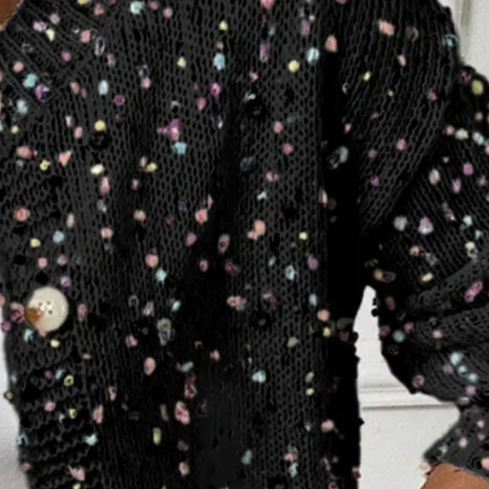 Lottie Confetti Cardigan - Black